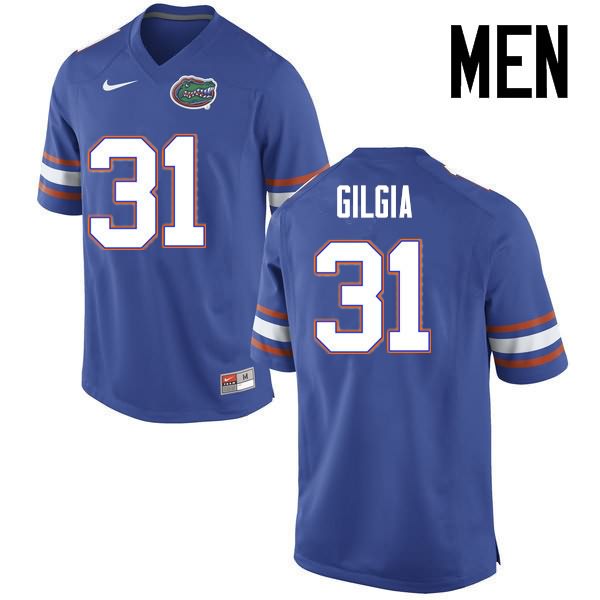 Men's NCAA Florida Gators Anthony Gigla #31 Stitched Authentic Nike Blue College Football Jersey SKN3265FN